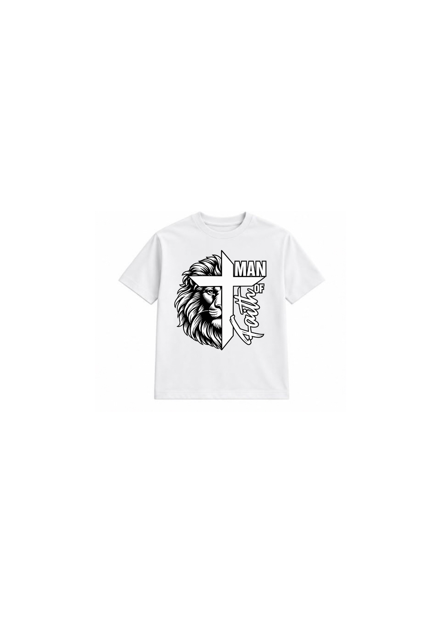 MAN OF FAITH – Lion & Cross T-Shirt
